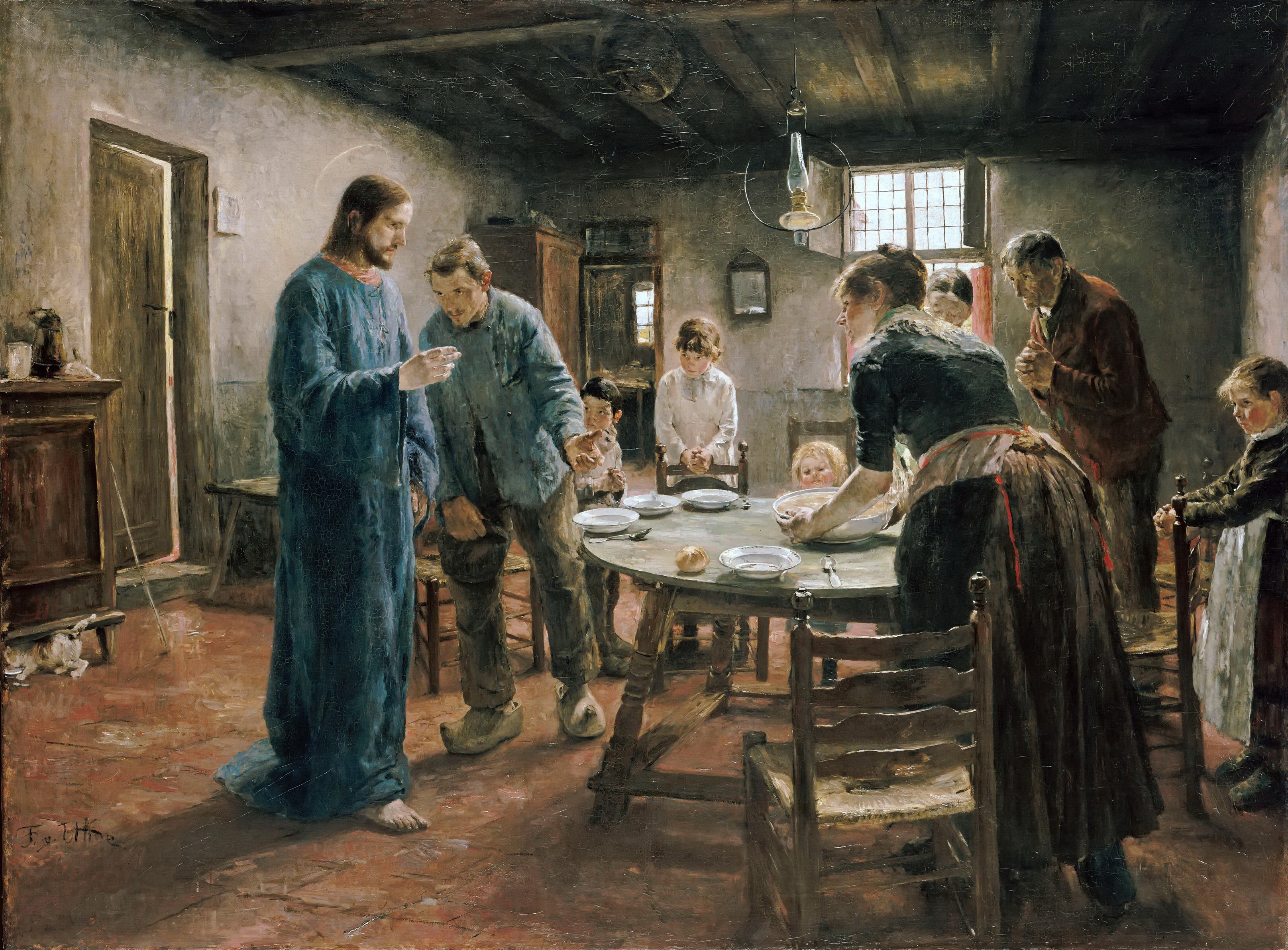 Come, Lord Jesus, Be Our Guest (The Mealtime Prayer) by Fritz von Uhde