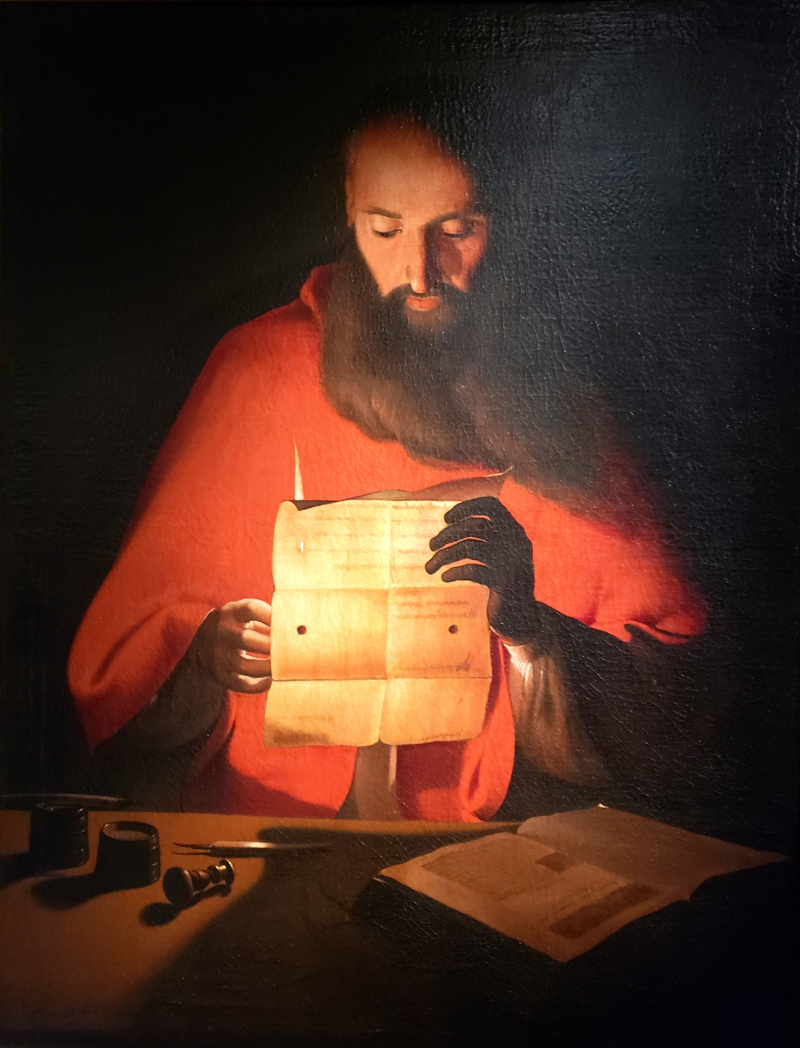 Saint Jerome Reading, workshop of Georges de La Tour