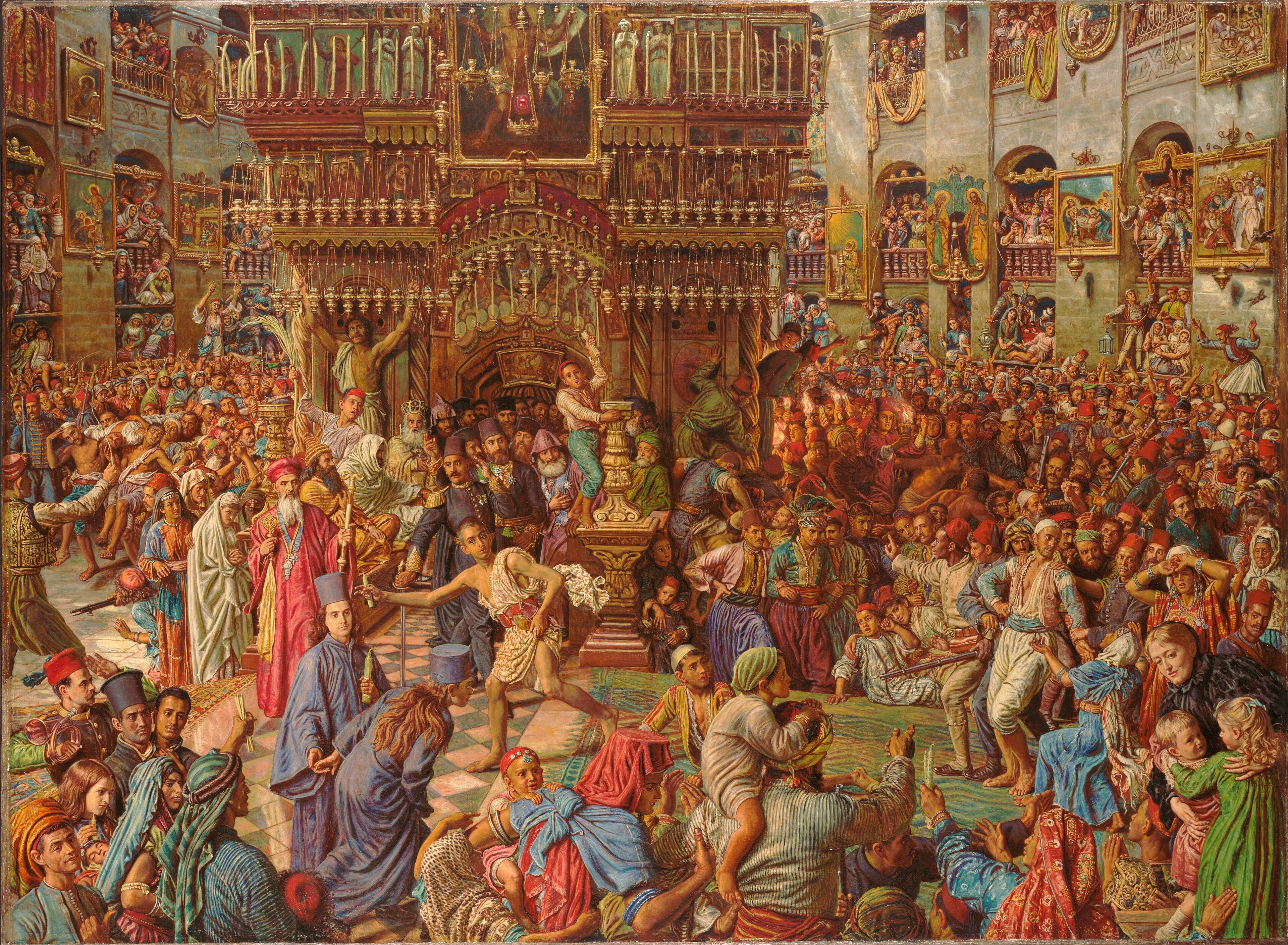 The Miracle of the Sacred Fire, Church of the Holy Sepulchre by William Holman Hunt
