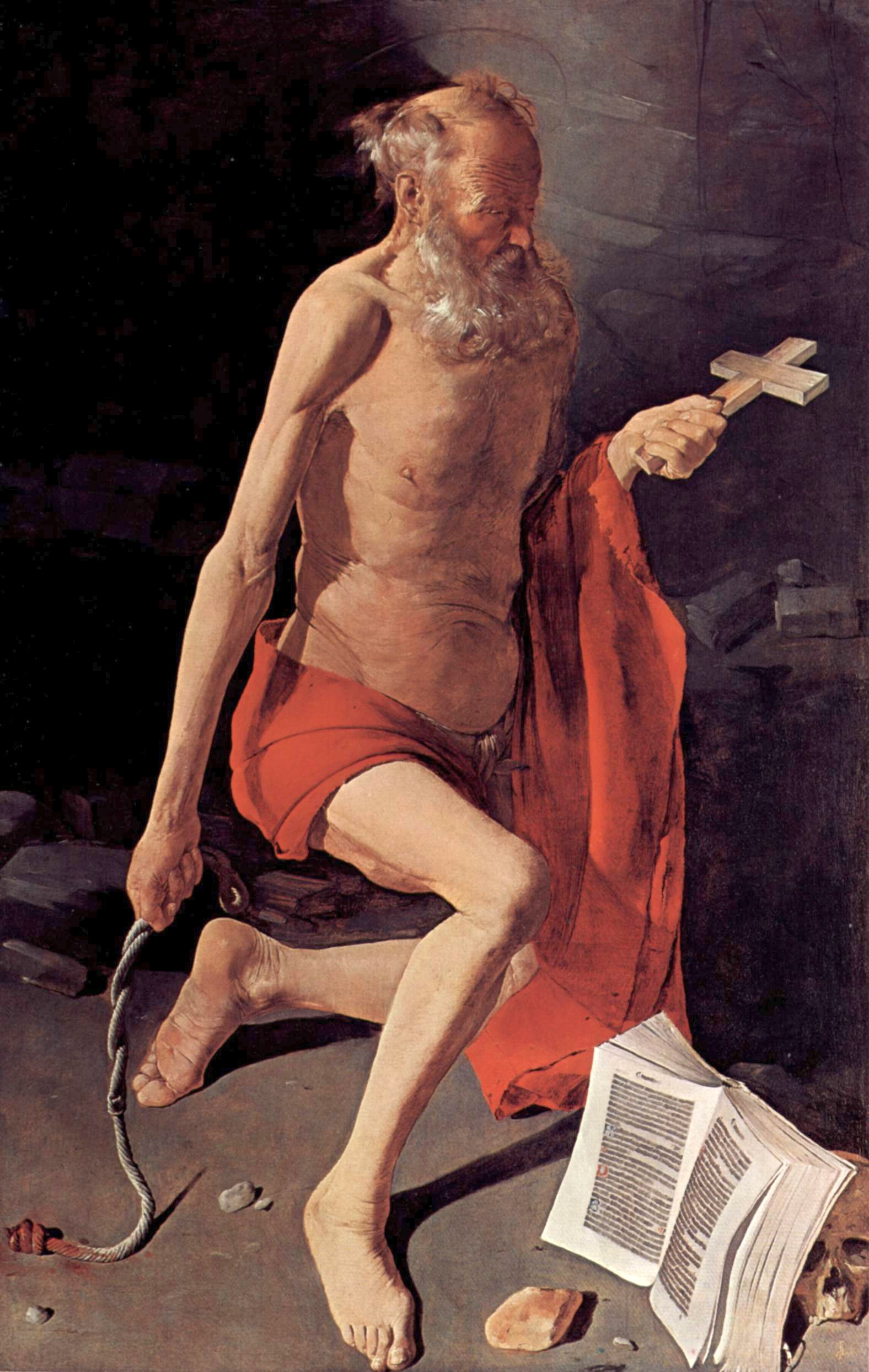 The Penitent Saint Jerome (Grenoble) by Georges de La Tour