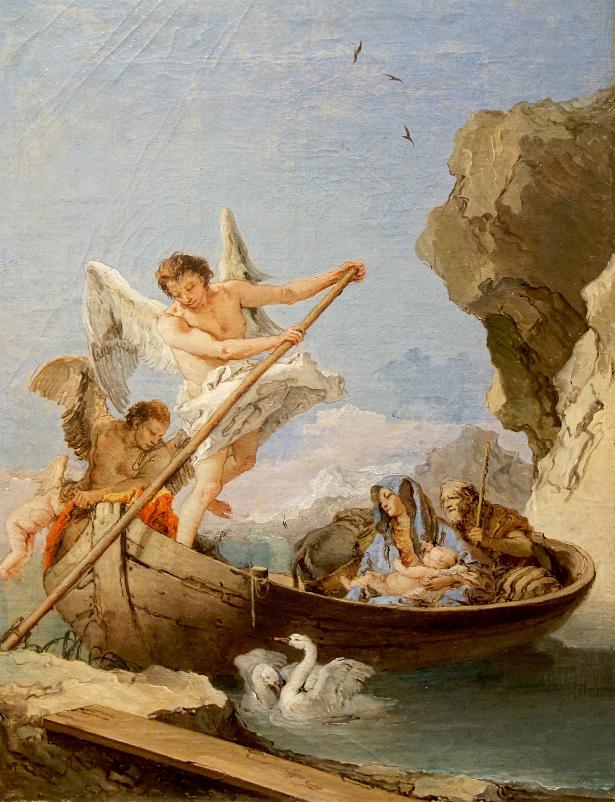 The Flight into Egypt by Boat by Giovanni Battista Tiepolo