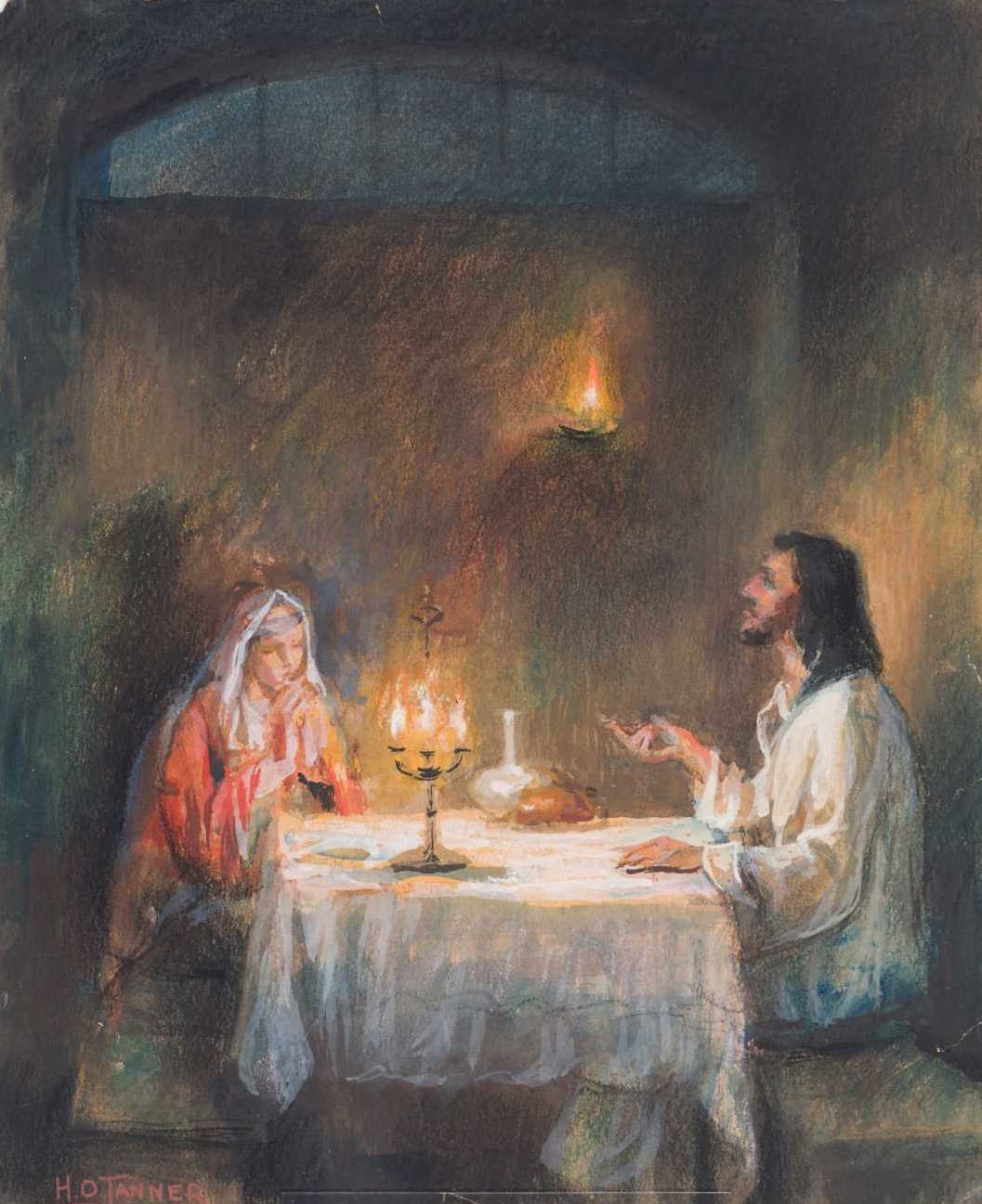 Christ at the Home of Mary by Henry Ossawa Tanner