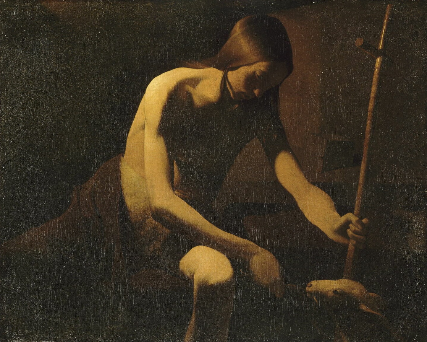 Saint John the Baptist in the Desert by Georges de La Tour