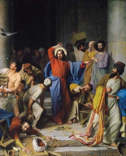 Jesus Cleanses the Temple by Carl Bloch, 1874