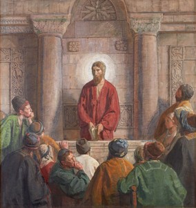 Jesus in the Synagogue by Joakim Skovgaard, 1914