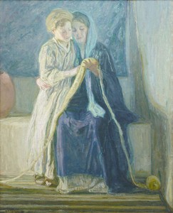 Christ and His Mother Studying the Scriptures by Henry Ossawa Tanner, c. 1909–1910