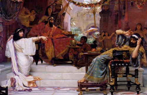 Esther Denouncing Haman by Ernest Normand, 1888
