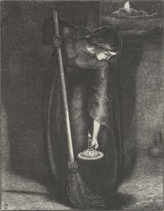 The Lost Piece of Money by John Everett Millais, 1863 design; 1864 print