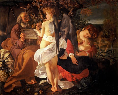 Rest on the Flight into Egypt by Caravaggio, 1597