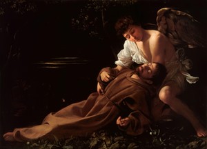 Saint Francis of Assisi in Ecstasy by Caravaggio, c. 1595–96