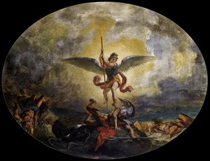 St. Michael Defeats the Devil by Eugène Delacroix, completed 1861