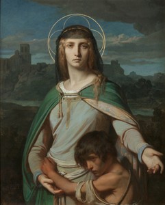 Saint Monica in a Landscape by Alexandre Cabanel, 1845