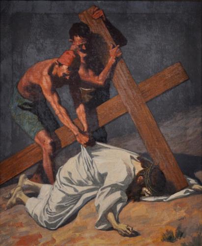 Jesus Falls the Third Time by Gebhard Fugel, 1921–1922