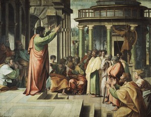 Saint Paul Preaching in Athens by Raphael, c. 1515–1516