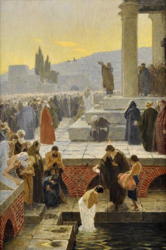 The Pentecost Sermon by Gebhard Fugel, c. 1900
