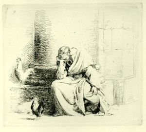 Peter with a Crowing Rooster by Carl Bloch