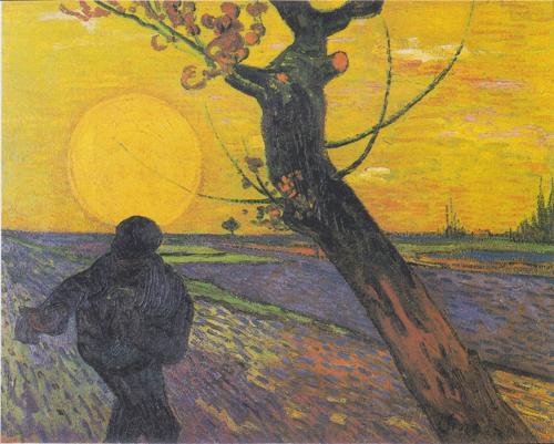 Sower with Setting Sun by Vincent van Gogh, 1888
