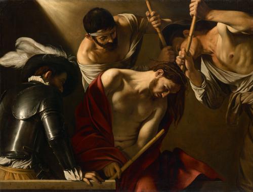 The Crowning with Thorns by Caravaggio, c. 1603