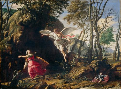 Hagar and Ishmael in the Desert by Francesco Cozza, 1665