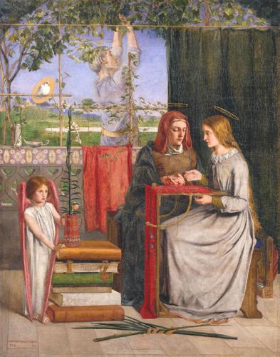 The Girlhood of Mary Virgin by Dante Gabriel Rossetti, 1848–1849