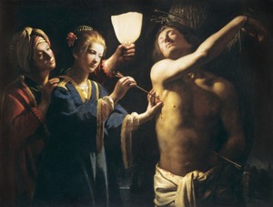 Saint Sébastien soigné par Irène by Attributed to Maître à la chandelle, 17th century