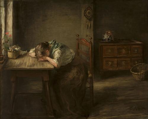 Abandoned by Fritz von Uhde, 1890s