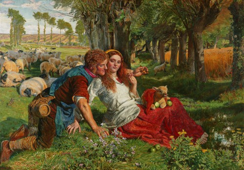 The Hireling Shepherd by William Holman Hunt, 1851