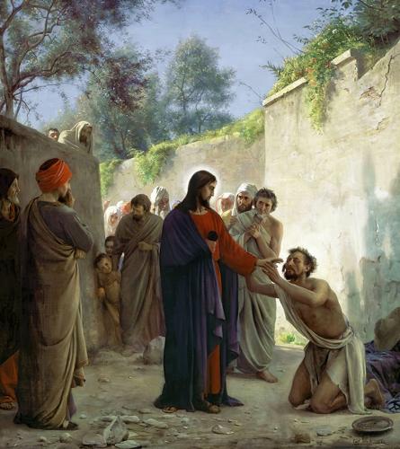 Christ Healing the Blind by Carl Bloch, 1871