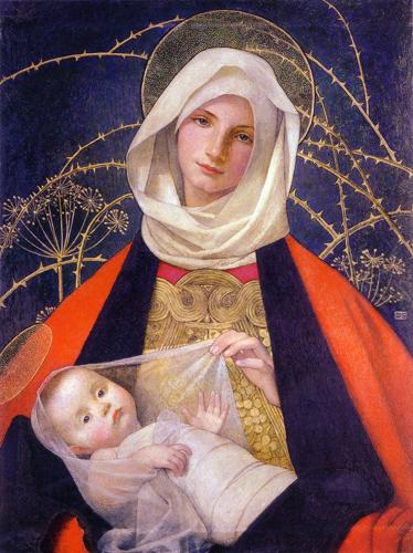 Madonna and Child by Marianne Stokes, c. 1907–1908