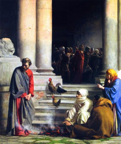 Peter's Denial by Carl Bloch, 1865–1879 (cycle)