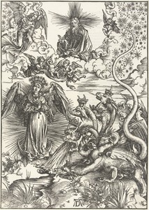 The Woman Clothed with the Sun and the Seven-Headed Dragon by Albrecht Dürer, 1498