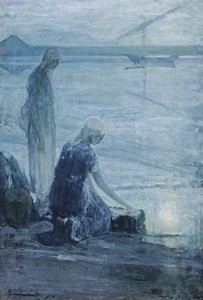Moses in the Bullrushes by Henry Ossawa Tanner, 1921