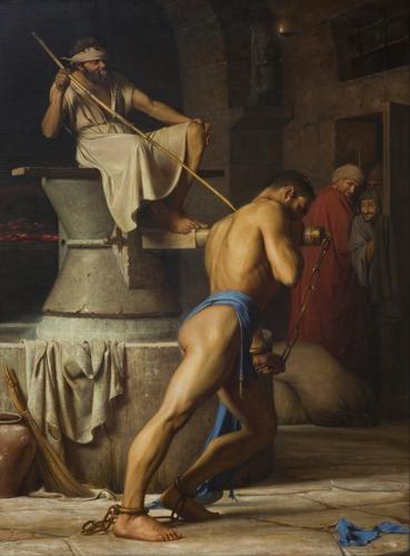Samson and the Philistines by Carl Bloch, 1863