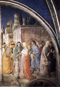 Saint Stephen Distributing Alms by Fra Angelico, c. 1447–49