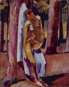 Sebastian mit blauem Tuch by Albert Weisgerber, 1913