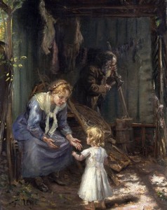 The Holy Family in the Workshop by Fritz von Uhde, c. 1892