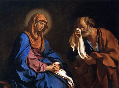 St Peter Weeping Before the Virgin Mary by Guercino, 1647