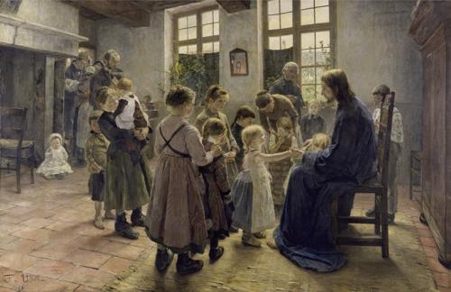 Let the Little Children Come unto Me by Fritz von Uhde, 1884