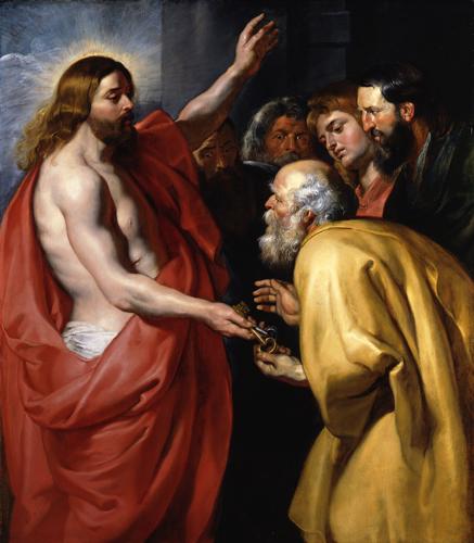 Christ Giving the Keys to Saint Peter by Peter Paul Rubens, c. 1612–1614