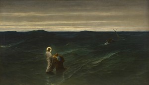 Jesus and Peter on the Water by Gustave Brion