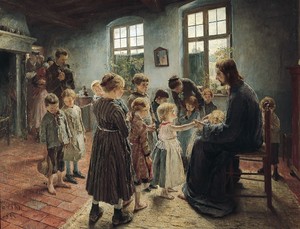 Let the Little Children Come to Me (second version) by Fritz von Uhde, 1885