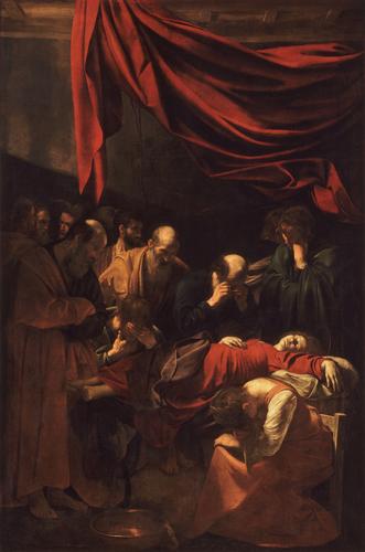 Death of the Virgin by Caravaggio, c. 1606
