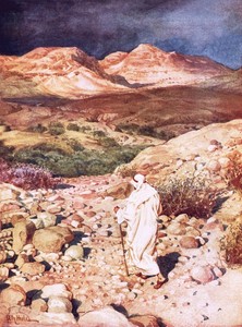 Jesus Being Led into the Wilderness to Be Tempted by William Brassey Hole