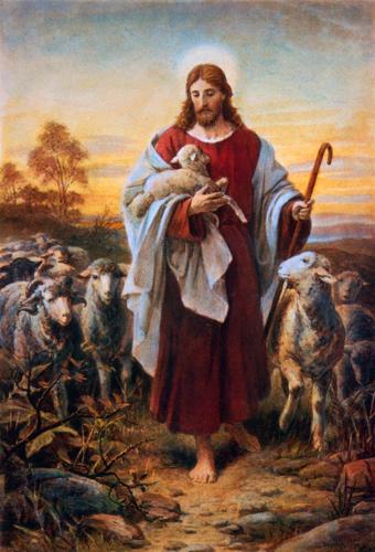 The Good Shepherd by Bernhard Plockhorst, c. 1878