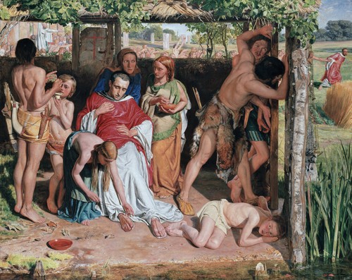 A Converted British Family Sheltering a Christian Missionary from the Persecution of the Druids by William Holman Hunt, 1849–50