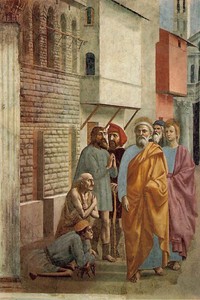 Saint Peter Healing the Sick with His Shadow by Masaccio