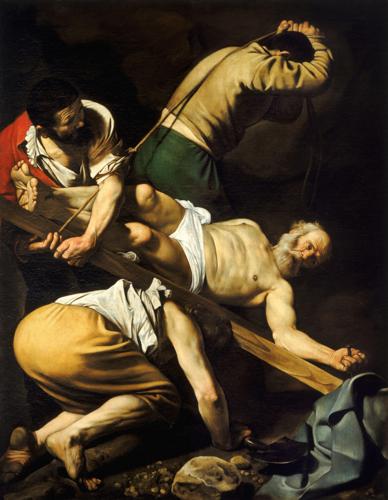 The Crucifixion of Saint Peter by Caravaggio, 1601