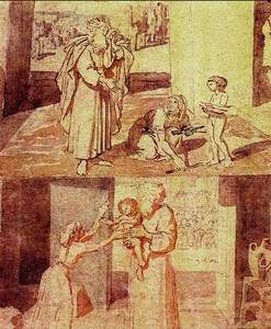 The Prophet Elijah and the Widow of Zarephath by Alexander Ivanov, 1850s