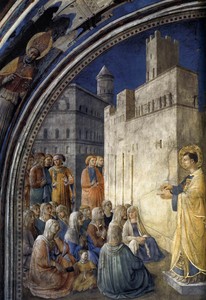 The Sermon of Saint Stephen (detail) by Fra Angelico, c. 1447–49