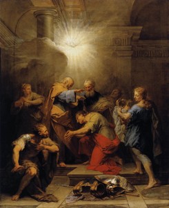 Ananias Restoring the Sight of Saint Paul by Jean Restout II, 1719